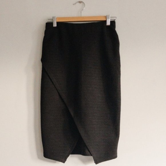Vero Moda Ribbed Pencil Cutout Skirt - Picture 1 of 7